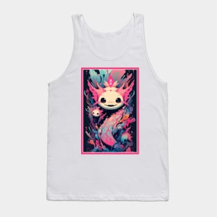 Cute Axolotl Anime Art Design | Cute Animals | Axolotl Hentaii Chibi Kawaii Design Tank Top